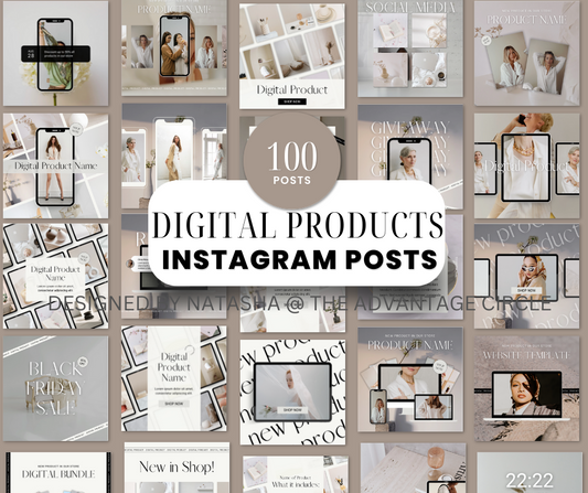 100 Digital Products Instagram Posts