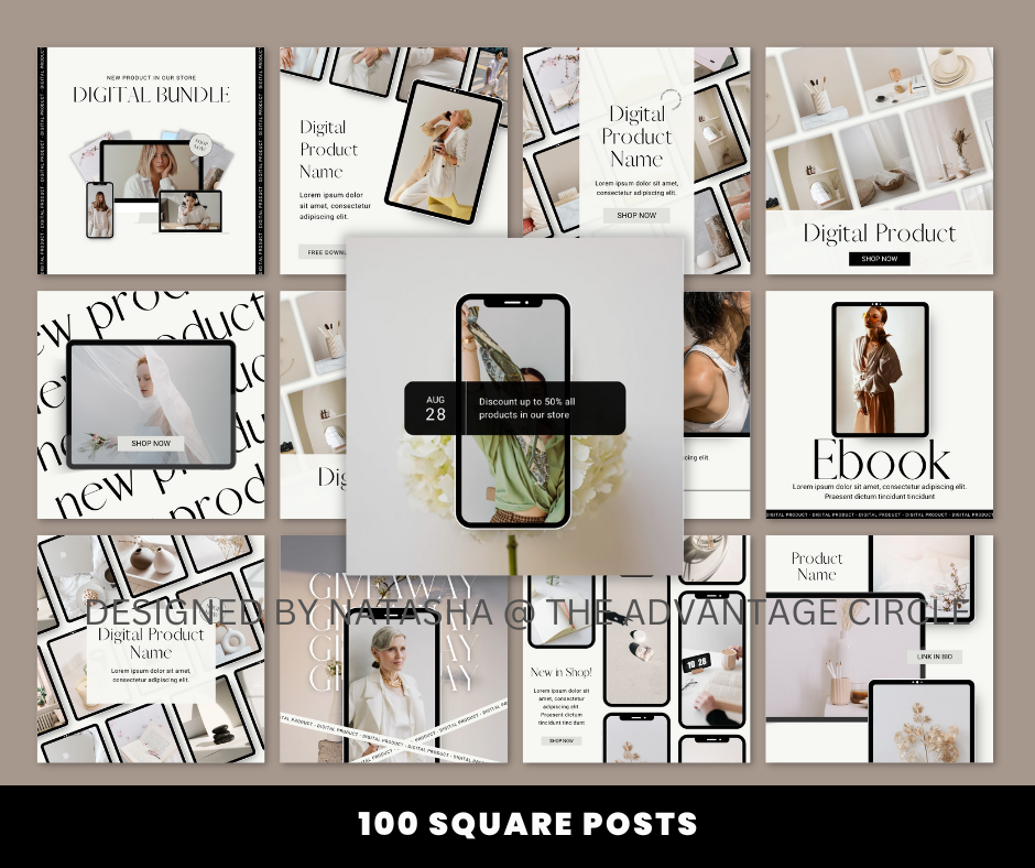 100 Digital Products Instagram Posts